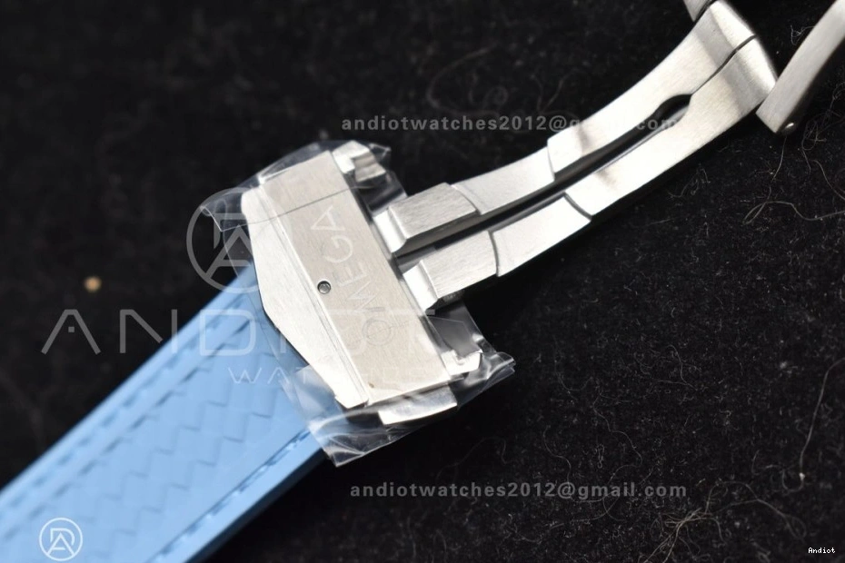 on Dial 43mm A8938 Edition 1:1 Rubber Worldtimer Aqua Terra Blue Best Summer Strap Blue GMT VSF Clone Super 1111